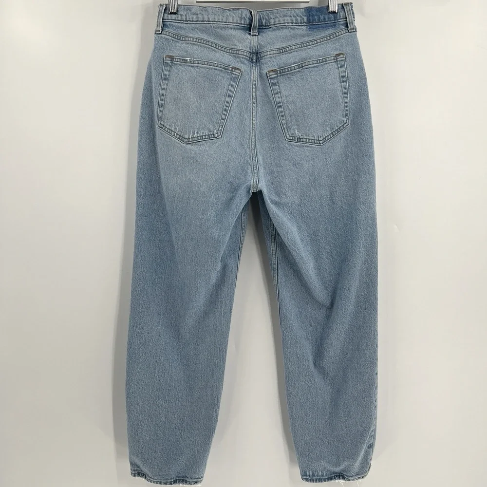 Abercrombie & Fitch Dad‎ High Rise Jeans Size 10S Curve Love Asymmetrical Waist